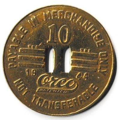 10 Cents - The New River Company Stanaford, West Virginia ND back
