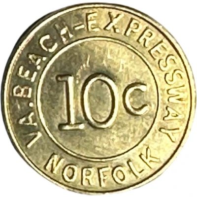 10 Cents - VA. Beach-Expressway Norfolk, Virginia ND front