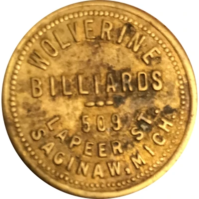 10 Cents - Wolverine Billiards (Saginaw, Michigan) ND front