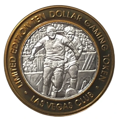 10 Dollar Limited Edition Silver Strike Gaming Token - Soccer Las Vegas Club; Las Vegas, Nevada ND back