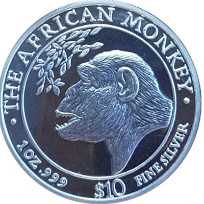 10 Dollars The African Monkey - Chimpanzee Head back