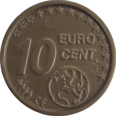 10 Euro Cents ND back