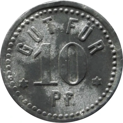 10 Pfennigs - Bremen (Norddeutsche Steinzeugwerke Gebr. Muhle) ND back