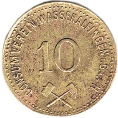 10 Pfennigs (Consumverein Wasseralfingen) ND back