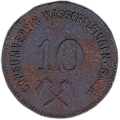 10 Pfennigs (Consumverein Wasseralfingen) ND front
