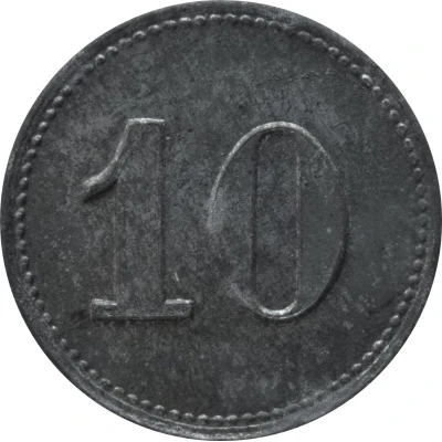 10 Pfennigs - Ernst Herr (Neubreisach) ND back