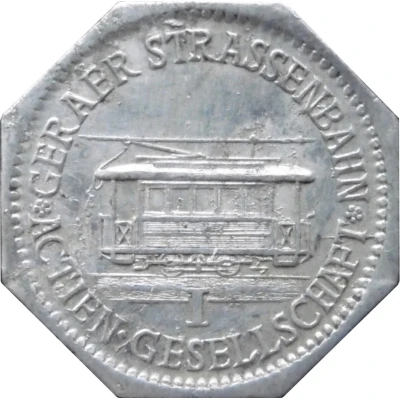 10 Pfennigs - Geraer Strassenbahn Actien Gesellschaft I (Gera) ND front