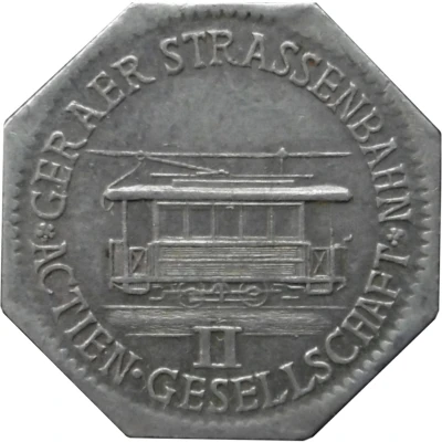 10 Pfennigs - Geraer Strassenbahn Actien Gesellschaft II (Gera) ND front