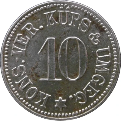 10 Pfennigs - Kons.-Ver. Küps and Umgeg. Küps front