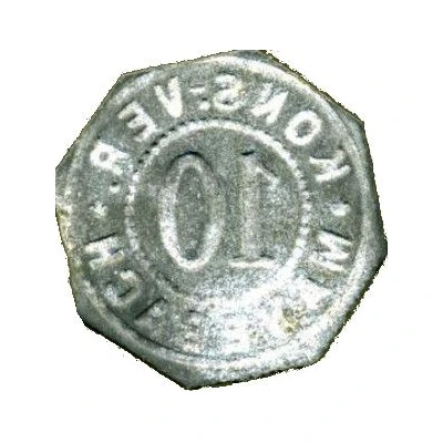10 Pfennigs Kons.-Verein Manebach ND back
