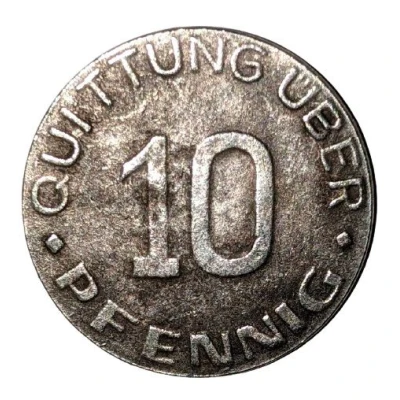 10 Pfennigs (Lodz Ghetto; Replica) ND back