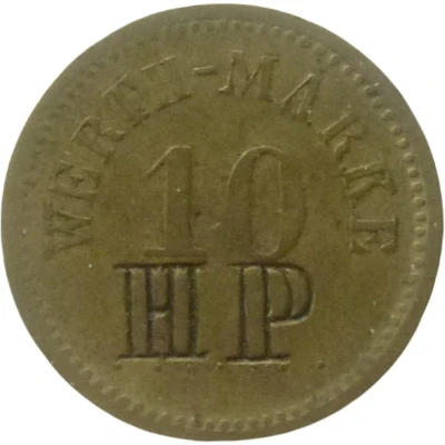 10 Pfennigs - Schmöckwitz (Werth-Marke; Countermarked "HP") ND front