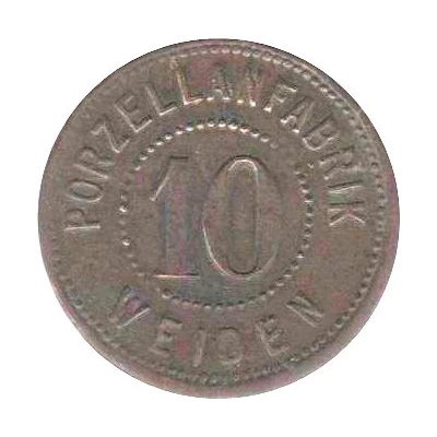 10 Pfennigs - Weiden (Porzellanfabrik) ND front