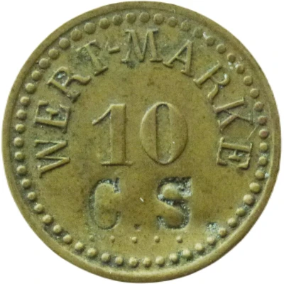 10 Pfennigs (Wert-Marke; Countermarked "C.S.") ND front