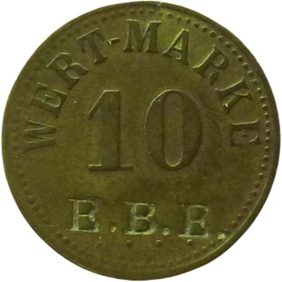 10 Pfennigs (Wert-Marke; Countermarked "E.B.E.") ND front