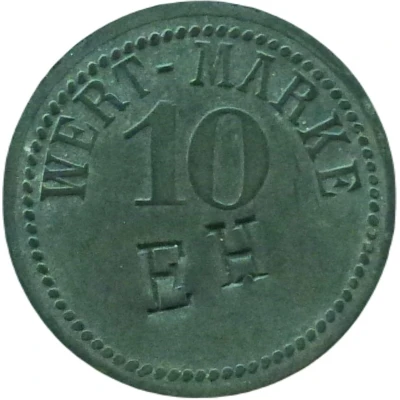 10 Pfennigs (Wert-Marke; Countermarked "EH") ND front