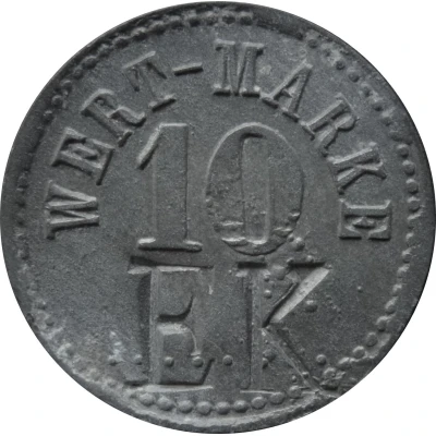 10 Pfennigs (Wert-Marke; Countermarked "EK") ND front