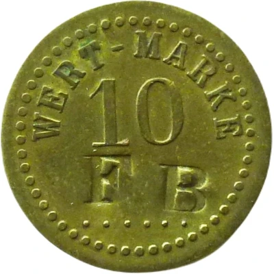 10 Pfennigs (Wert-Marke; Countermarked "FB") ND front