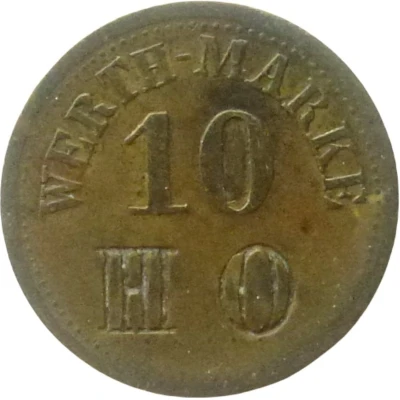 10 Pfennigs (Wert-Marke; Countermarked "HO") ND front