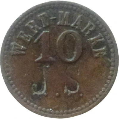 10 Pfennigs (Wert-Marke; Countermarked "J.S.") ND front