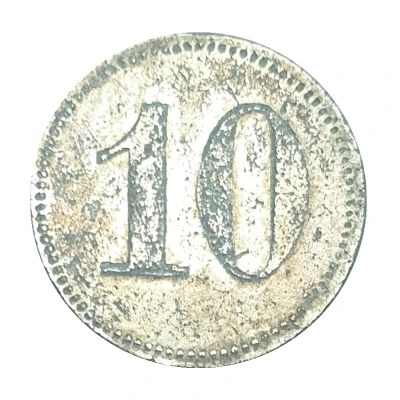 10 Pfennigs (Wert-Marke; Countermarked "Josef Krapp") ND back