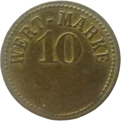 10 Pfennigs (Wert-Marke; Countermarked "V") ND front