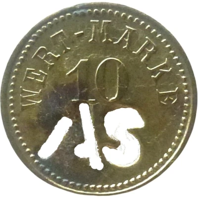 10 Pfennigs (Wert-Marke; with cutout "AS") ND front