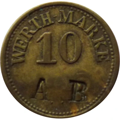 10 Pfennigs (Werth-Marke; Countermarked "AB") ND front