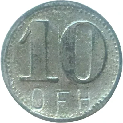10 Pfennigs (Werth-Marke; Countermarked "OFH") ND front