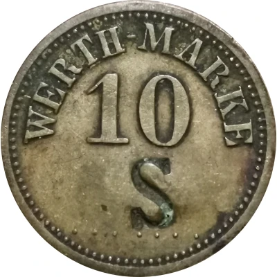 10 Pfennigs (Werth Marke; Countermarked "S") ND front