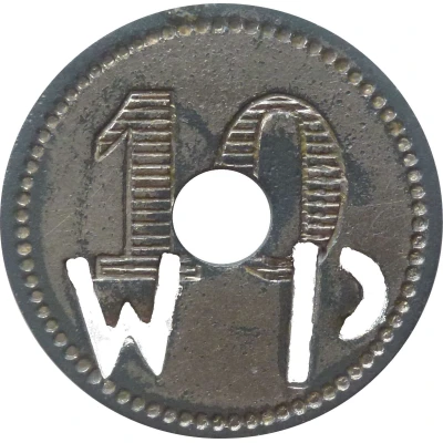 10 Pfennigs (Werth-Marke; with cutout "WP") ND front