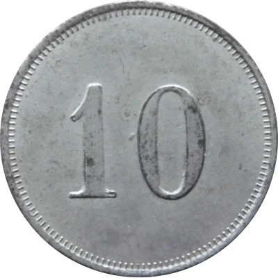 10 Pfennigs - Zwickau (Zahlmarke der Städt. Strassenbahn) ND back