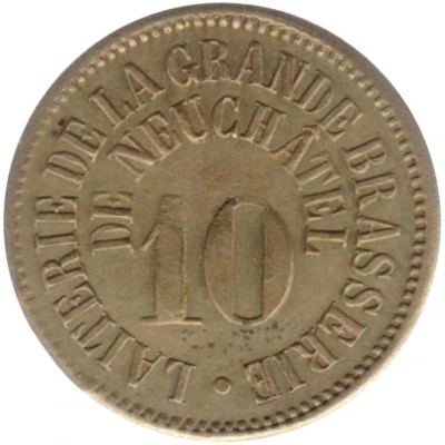 10 centimes - Laiterie de la Grande Brasserie (Neuchâtel) ND front