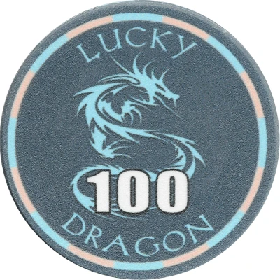 100 Dollar Poker Chip - Lucky Dragon ND back