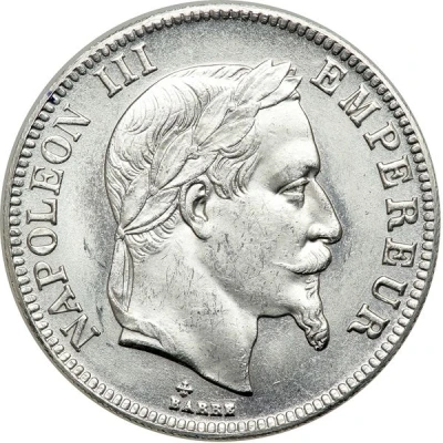 100 Francs - Napoléon III Platinum replica front