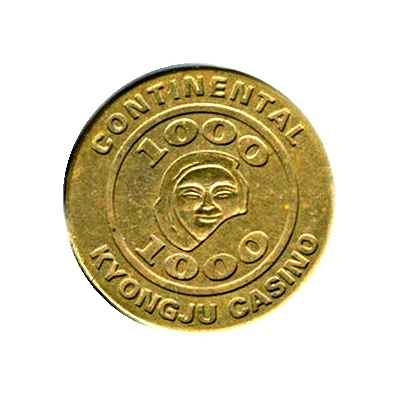 1000 Won - Continental Kyongju Casino ND back