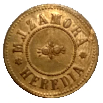 12½ Centavos - M. J. Zamora Santo Domingo, Heredia ND front