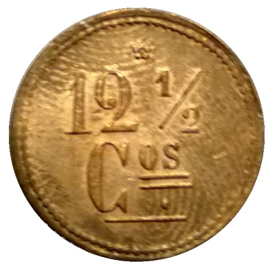 12½ Centavos - M. J. Zamora Santo Domingo, Heredia ND back