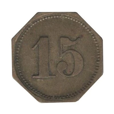 15 Pfennigs (Wert-Marke; large 15) ND back