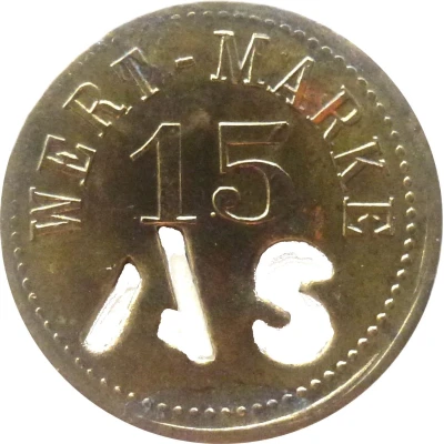 15 Pfennigs (Wert-Marke; with cutout "AS") ND front
