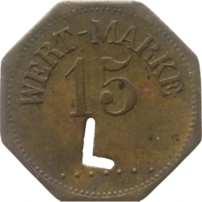 15 Pfennigs (Wert-Marke; with cutout "L") ND front