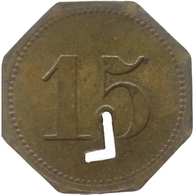 15 Pfennigs (Wert-Marke; with cutout "L") ND back