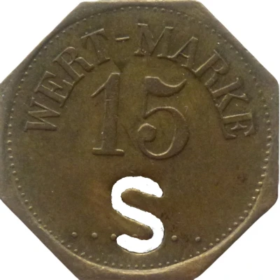 15 Pfennigs (Wert-Marke; with cutout "S") ND front