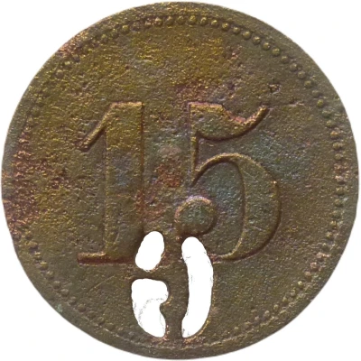 15 Pfennigs (Werth-Marke; with cutout "G") ND back