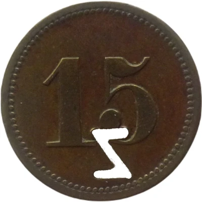 15 Pfennigs (Werth-Marke; with cutout "Z") ND back