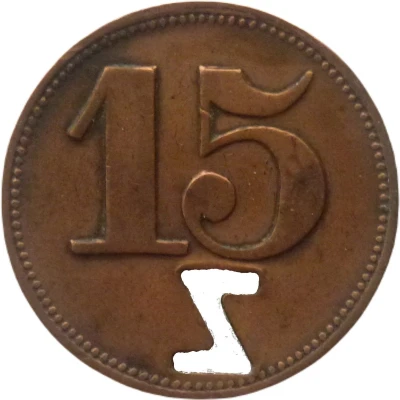 15 Pfennigs (Werth-Marke; with cutout "Z") ND back