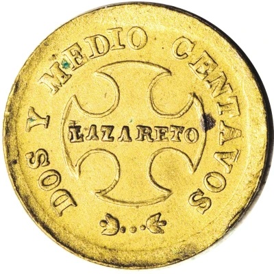 2½ Centavos Leprosarium Coinage back