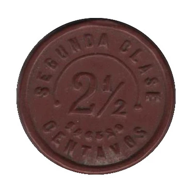 2½ Centavos (Urban railway of Concepcion) ND front