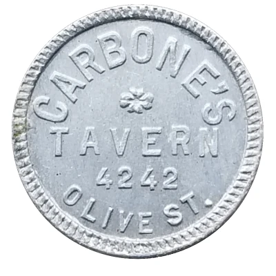 2½ Cents - Carbone's Tavern (St. Louis, Missouri) ND front