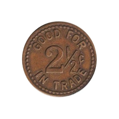 2½ Cents - De Luxe Billiards (Lincoln, Nebraska) ND back